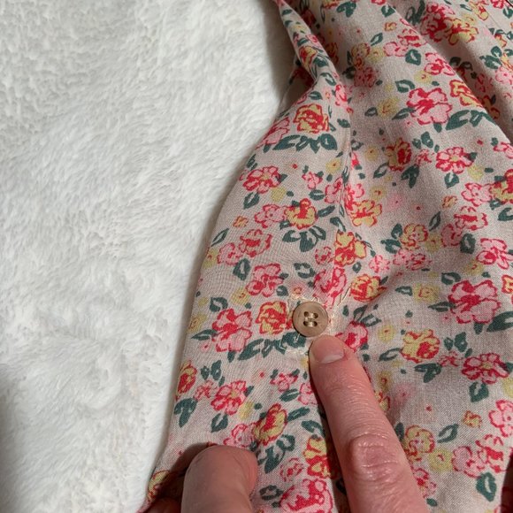 Women's Vintage Splendid for Holt Renfrew Floral Print Shirt Top Blouse Size 2 - Picture 9 of 11